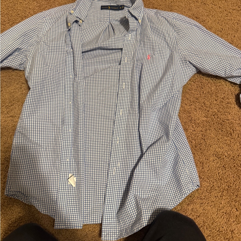 Ralph Lauren Men's Blue Checkered Shirt